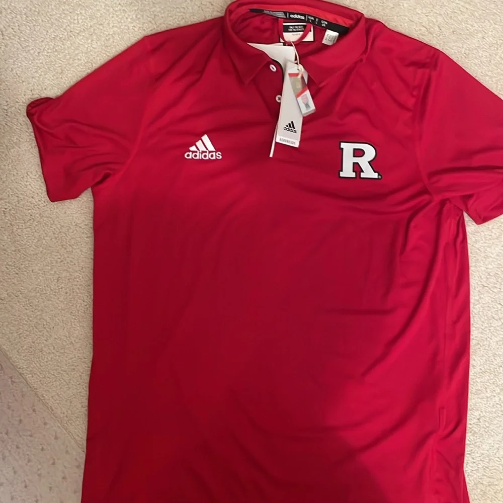 Rutgers Scarlet Knights adidas 2024 Coaches AEROREADY Polo - Scarlet - Picture 3 of 4